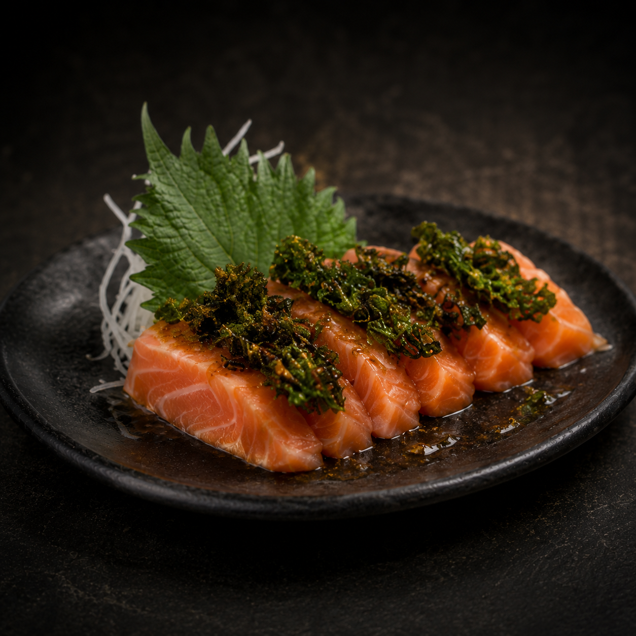 Sashimis - Salmão Especial Crispy De Couve e Tarê