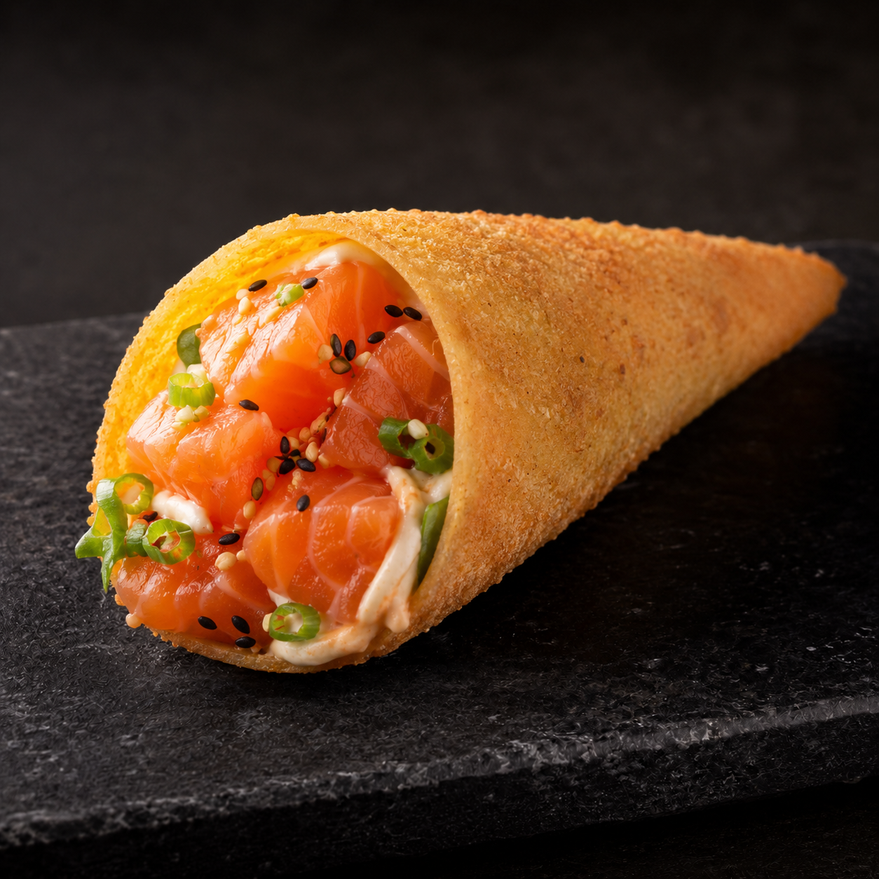 Temakis Saikō - Massa De Rolinho Primavera, Empanado e Frito